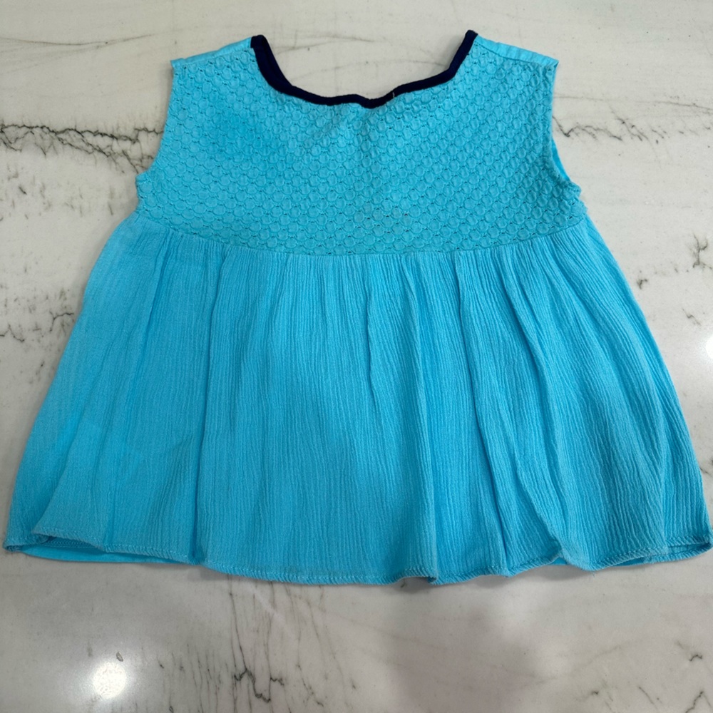 Splendid Girls capped sleeve shirt size 5/6, blue, NWT